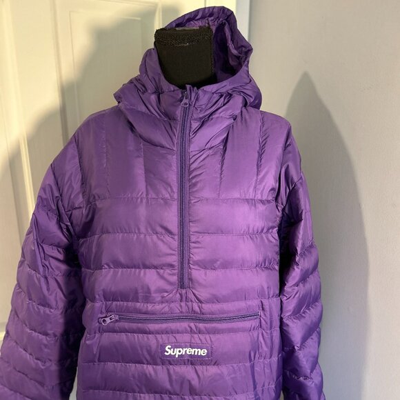Supreme Microdown 1/2 Zip Hooded Pullover, Unisex, Men's Medium - Picture 1 of 11